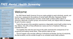 Desktop Screenshot of freementalhealthscreening.com