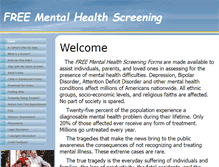 Tablet Screenshot of freementalhealthscreening.com